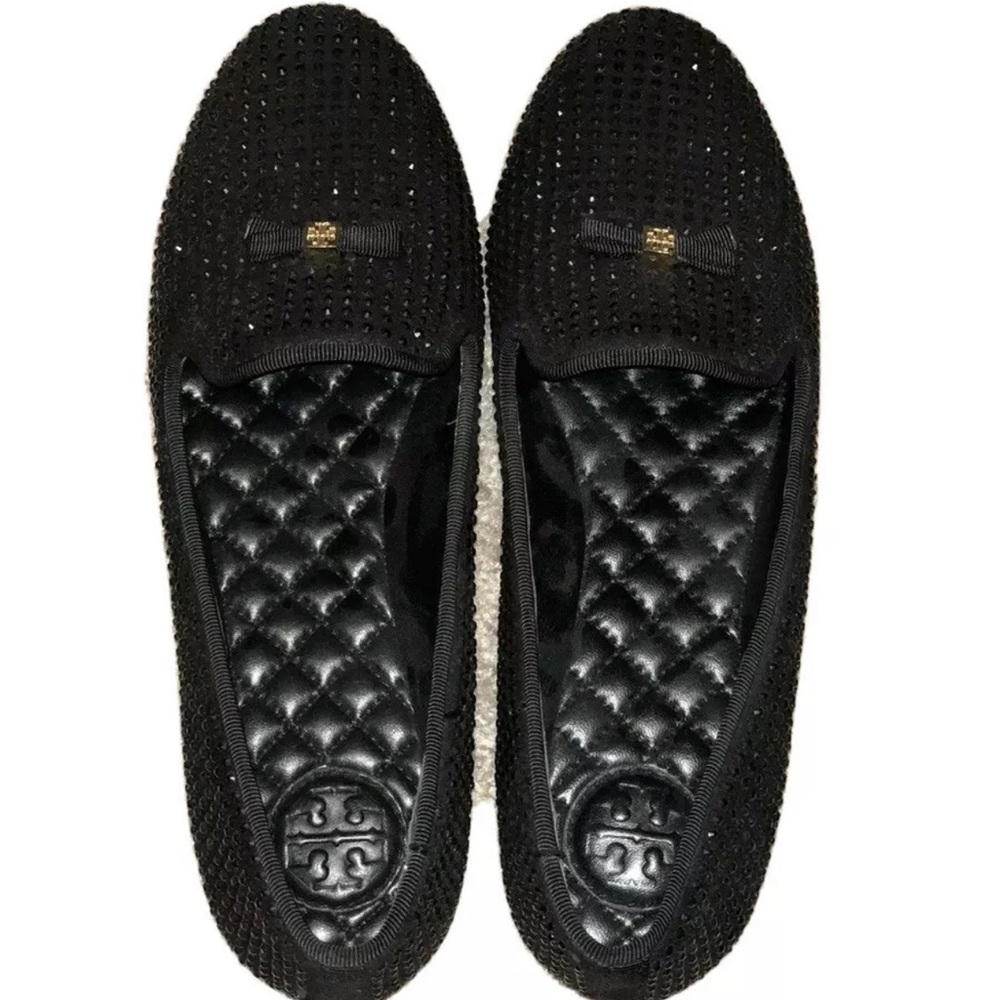 Tory Burch Shoes - Chandra Sparkle Smoking Slipper Loafers, Black Size 6 - NEW!!